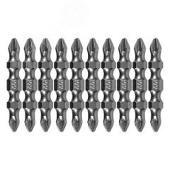 Набор бит двухстор., PH2-PZ2х45 мм, сталь S2, 10шт. Denzel 11675