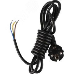 Шнур сетевой с вилкой ПВС 3х0,75-81 черный 1,5 м УПП-5 ВОС г.СПб 99927927