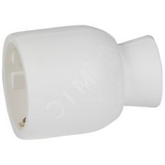 Элиум Розетка 2К+З с заземлением белая LEGRAND 050189