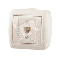 Ната Розетка телефонная евро белый Lezard 710-0200-137