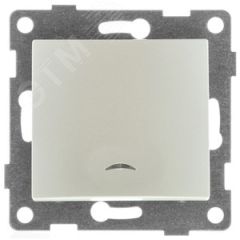 GUSI Ugra МЕХАНИЗМ Выключатель одноклавишный со светоиндикацией, скрытая установка, 10А, 250В. Цвет серебро. GUSI Electric С11В18-028