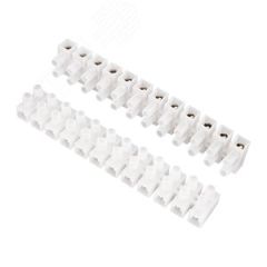 Колодка клеммная винтовая KВ-35 10-35, ток 80 A, полиэтилен белый 10шт, REXANT REXANT 07-5035