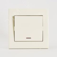 Выключатель RAIN с подсветкой крем Lezard 703-0303-111