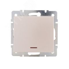 Выключатель RAIN с подсветкой жемчужно-белый перламутр механизм Lezard 703-3088-111