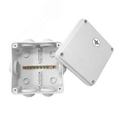 Коробка уравнивания потенциалов 100?100?50, крышка на винтах, IP55, ОП, серый GUSI Electric С3В106 КУП