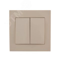 Выключатель RAIN двойной крем Lezard 703-0303-101