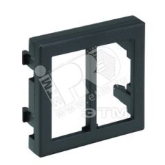 Connect Адаптер для 2 разъёмов CR0001-.. CR0002-.. 45х45мм графит Simon KB18-14