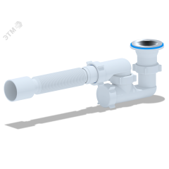 Сифон для душевого поддона АНИ 1 1/2' х 40 регулируемый с гибкой трубой 40х50 АНИ пласт E215