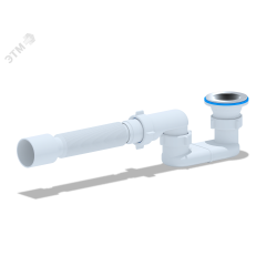 Сифон для душевого поддона АНИ 1 1/2' x 40 плоский с гибкой трубой 40х50 АНИ пласт E015