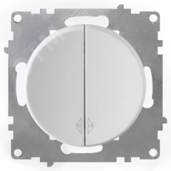 Переключатель двойной, цвет белый (серия Florence) OneKeyElectro 2172777