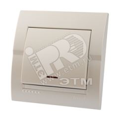 DERIY Выкл. с подсв. ПБТ белый Lezard 702-0202-111