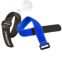 Стяжка-липучка с жесткой пряжкой, 290х20мм, зеленая, 10шт. NIKOMAX/NIKOLAN NMC-CTV290-20-HB-GN-10