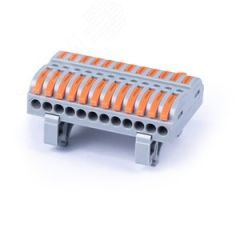 Клемма соединительная универсальная проходная 12 полюсов с рычагом на DIN-рейку 0.0 Cabeus MX223-12D