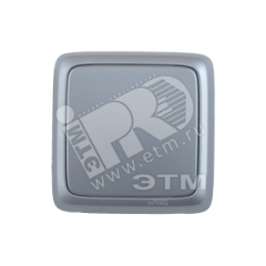 Переключатель одноклавишный наружный с изоляционной пластиной серебро 10А HEGEL ВА10-163-06