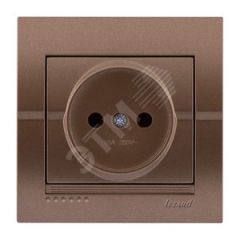 DERIY Розетка б/з ПБТ светло-коричневая металлик Lezard 702-3131-121