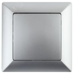 Выключатель Intro Solo 4-101-03 одноклавишный 10А-250В, IP20, СУ, алюминий ЭРА Б0053544