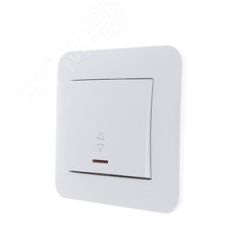 KARINA Выключатель проходной с подсветкой белый (10шт/120шт) Lezard 707-0288-114