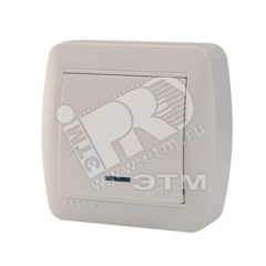 DEMET Выключатель с подсветкой наружный белый Lezard 711-0200-111