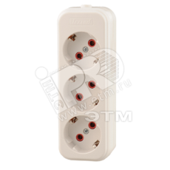 Колодка удлинителя 3 поста с заземлением Lezard 720-0300-301