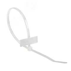 Хомут под маркер nylon 200x2,5 мм 100 шт. белый, REXANT REXANT 07-0206