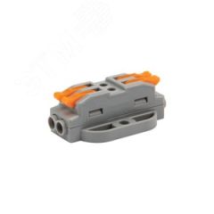 Клемма СМК 222-422P проходная 2 полюса, с монтажной площадкой (0,08-4 кв мм), серая, 5 шт, REXANT REXANT 07-6262-5