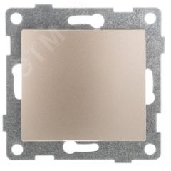 Bravo Выключатель одноклавишный, скрытая установка, 10А, 250В.  шампань GUSI Electric С10В1-027