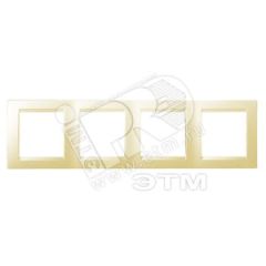 15 Рамка на 4 поста слоновая кость Simon 1500640-031