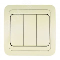Mimoza Выключатель трехклавишный кремовый Makel 25091
