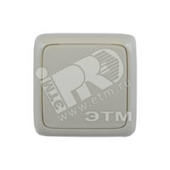 Переключатель одноклавишный наружный с изоляционной пластиной с индикацией слоновая кость 10А HEGEL ВА10-164-01