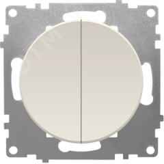 Выключатель двойной, цвет бежевый (серия Florence) OneKeyElectro 2172799