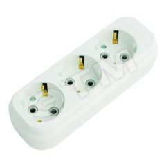 Колодка удлинителя 3 гнезда с заземлением Makel MGP131