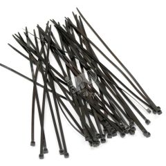 Стяжка нейлоновая неоткрывающаяся безгалогенная 150x3.6мм полиамид 6.6 устойчивость к UV черная (100шт) Hyperline 24293