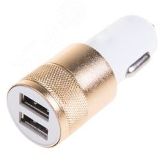 Автозарядка в прикуриватель 2хUSB, АЗУ, 1000+2100 mA, REXANT 18-1199