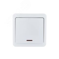 VIOLA Выключатель с подсветкой белый (12шт/144шт) Lezard 751-0200-111