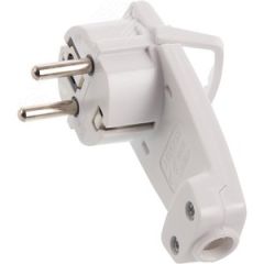 Вилка угловая плоская с кольцом с/з, белый, STEKKER PPG16-45-202