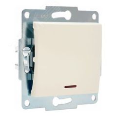 KARINA Выключатель с подсветкой крем  (10шт/120шт) Lezard 707-0388-111