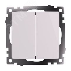 Переключатель 2-клавишный (механизм), 250В, 10А, серия Катрин,GLS10-7107-01 , белый STEKKER GLS10-7107-01