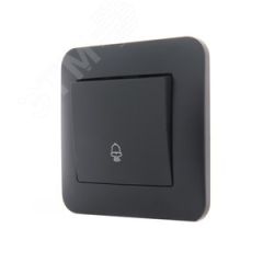 KARINA Кнопка звонка чёрный бархат (10шт/120шт) Lezard 707-4288-103