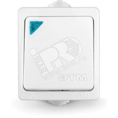 Выключатель Аллегро одноклавишный с подсветкой IP54 белый Универсал 5563477