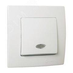 ВЫКЛЮЧАТЕЛЬ 1 КЛАВИШНЫЙ С ПОДСВЕТКОЙ LILLIUM NATURAL KARE Makel 32001021