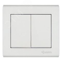 MANOLYA ВЫКЛЮЧАТЕЛЬ 2Х КЛАВИШНЫЙ Makel 41001003