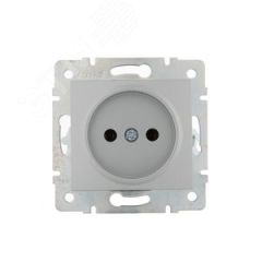 KARINA Розетка б/з керамика матовое серебро (10шт/120шт) Lezard 707-4388-121