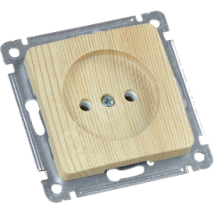 MASTER Розетка одноместная скрытой установки, в рамку, сосна HEGEL РС16-401-02