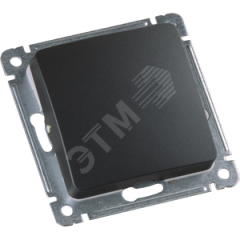 Выключатель одноклавишный, скрытой установки, в рамку, черный HEGEL ВС10-411-08