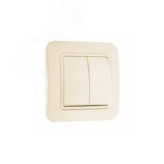 Lillium Выключатель двухклавишный бежевый Makel 70203