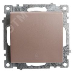 Переключатель 1-клавишный (механизм), 250В, 10A, серия Катрин, шампань STEKKER GLS10-7105-02