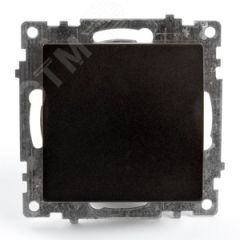 Переключатель 1-клавишный (механизм), 250В, 10А, серия Катрин, черный Stekker STEKKER GLS10-7105-05