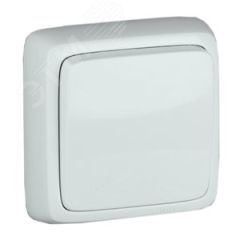 Переключатель одноклавишный наружный с изоляционной пластиной белый 10А HEGEL ВА10-163