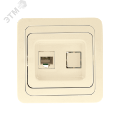 Лондон Розетка RJ45 бежевая EKF EEK01-035-20