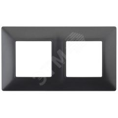 Рамка на 2 поста, Эра Elegance, антрацит, 14-5002-05 ЭРА Б0034391